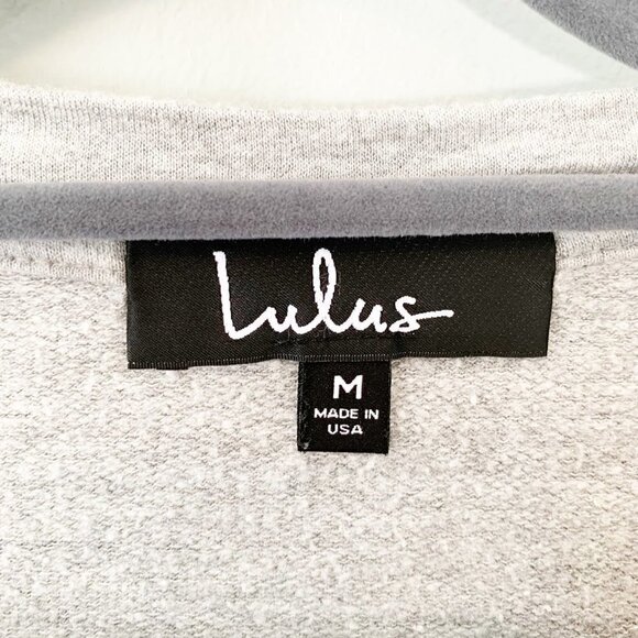 Lulu's gray long sleeve crewneck pullover sweatshirt dress - Medium - Picture 4 of 8